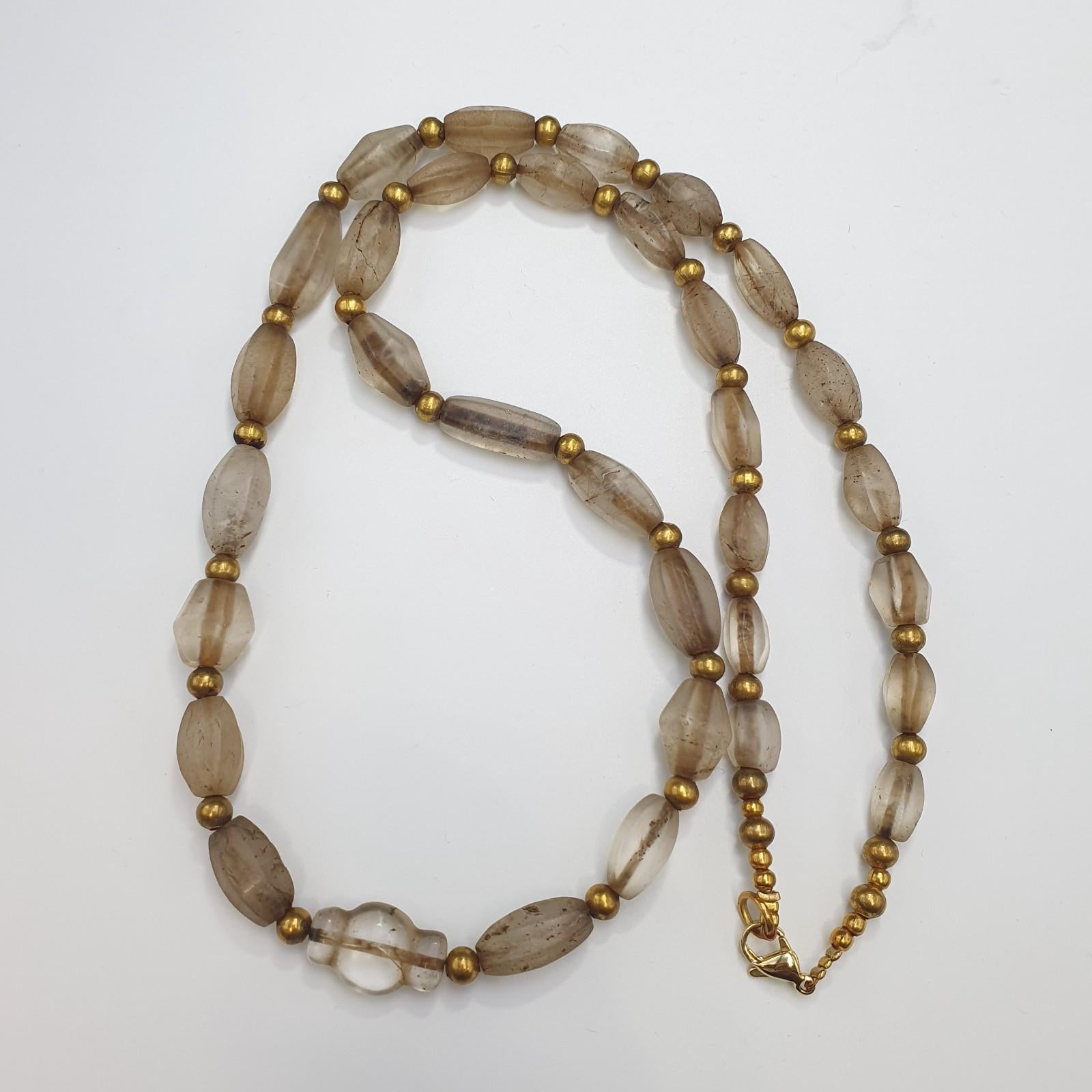 Tibetan antique himalayan crystal quartz rosary necklace spiritual healing beads