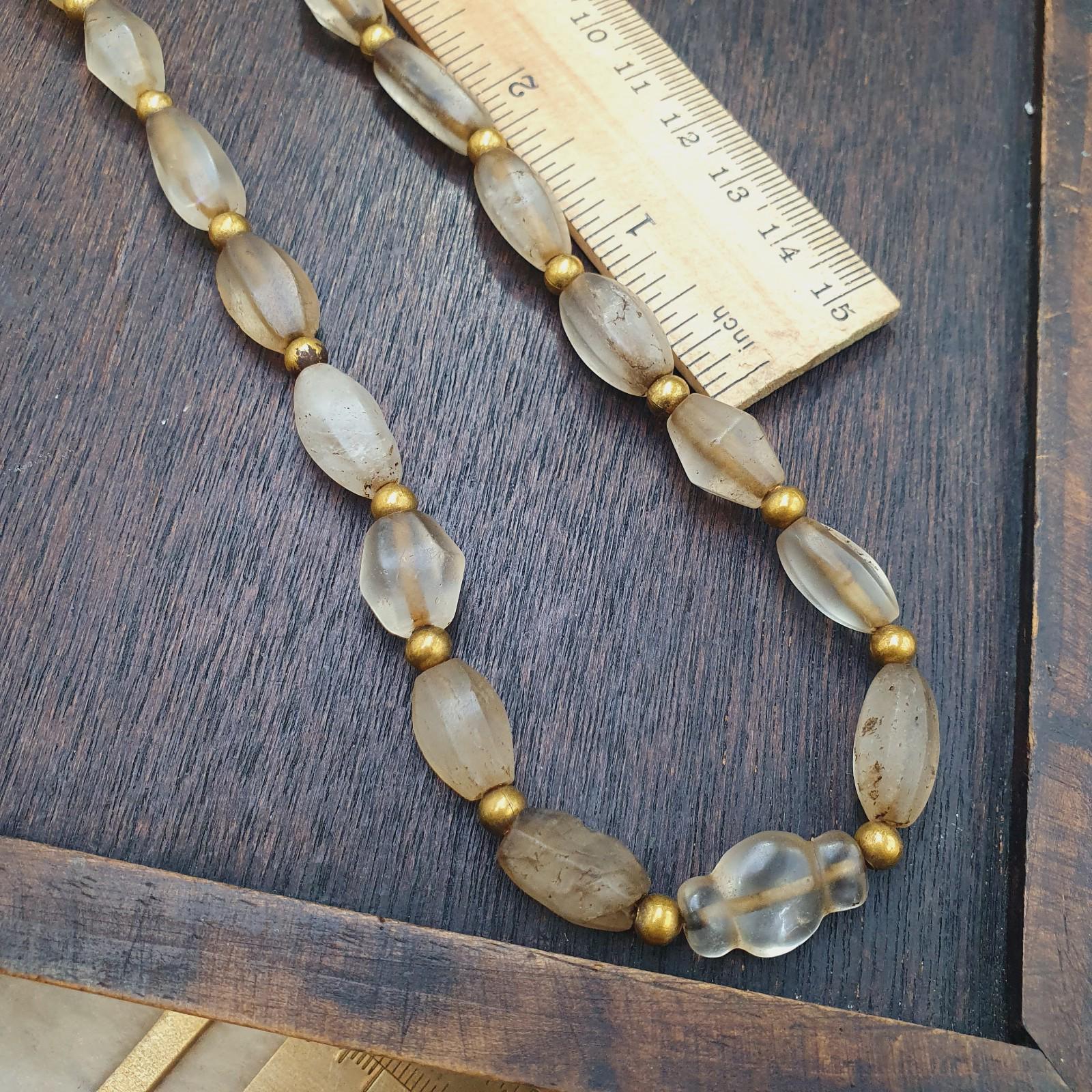 Tibetan antique himalayan crystal quartz rosary necklace spiritual healing beads