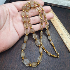 Old himalayan quartz prayer beads necklace healing crystal for meditation