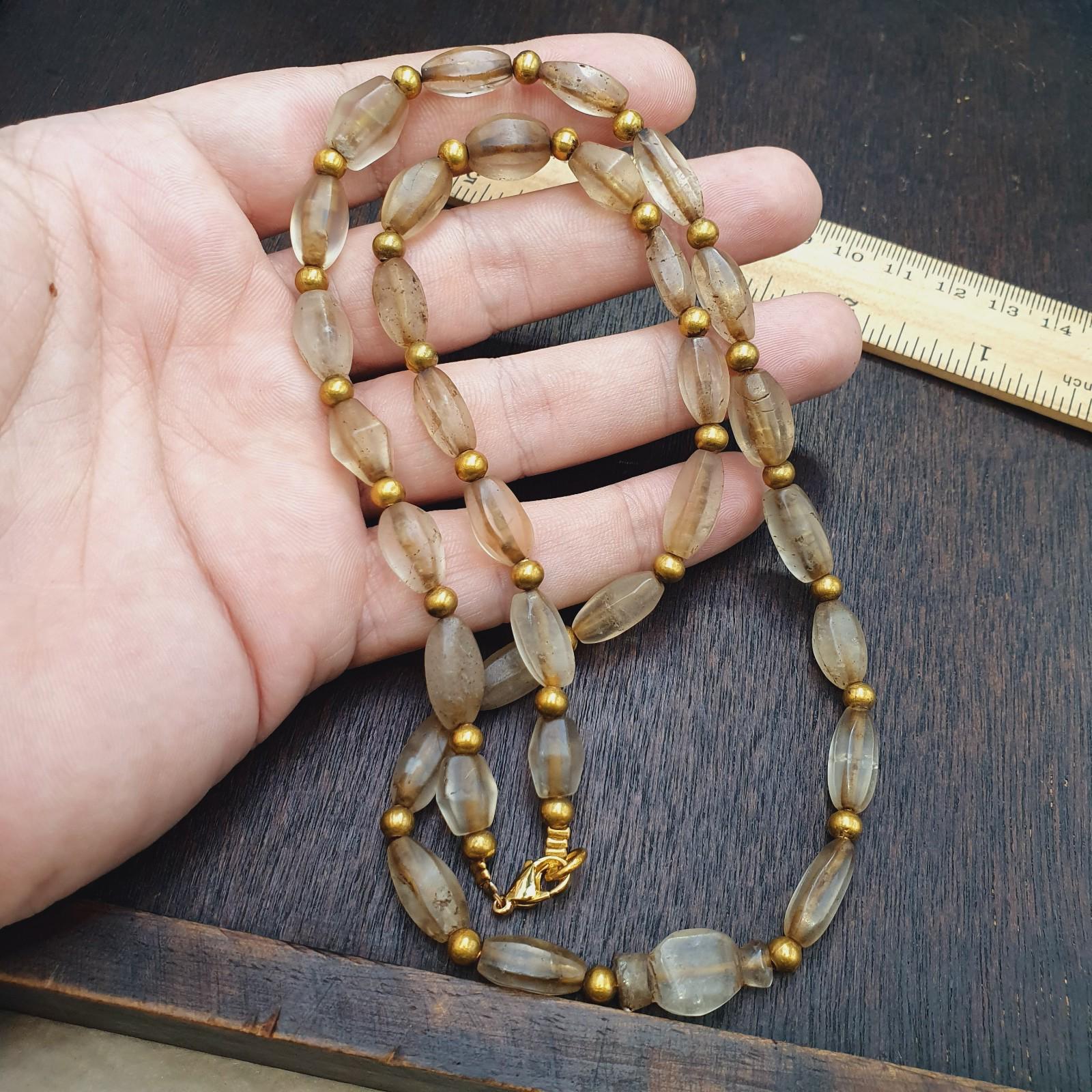 Tibetan quartz beads necklace himalayan healing crystal for meditation & energy
