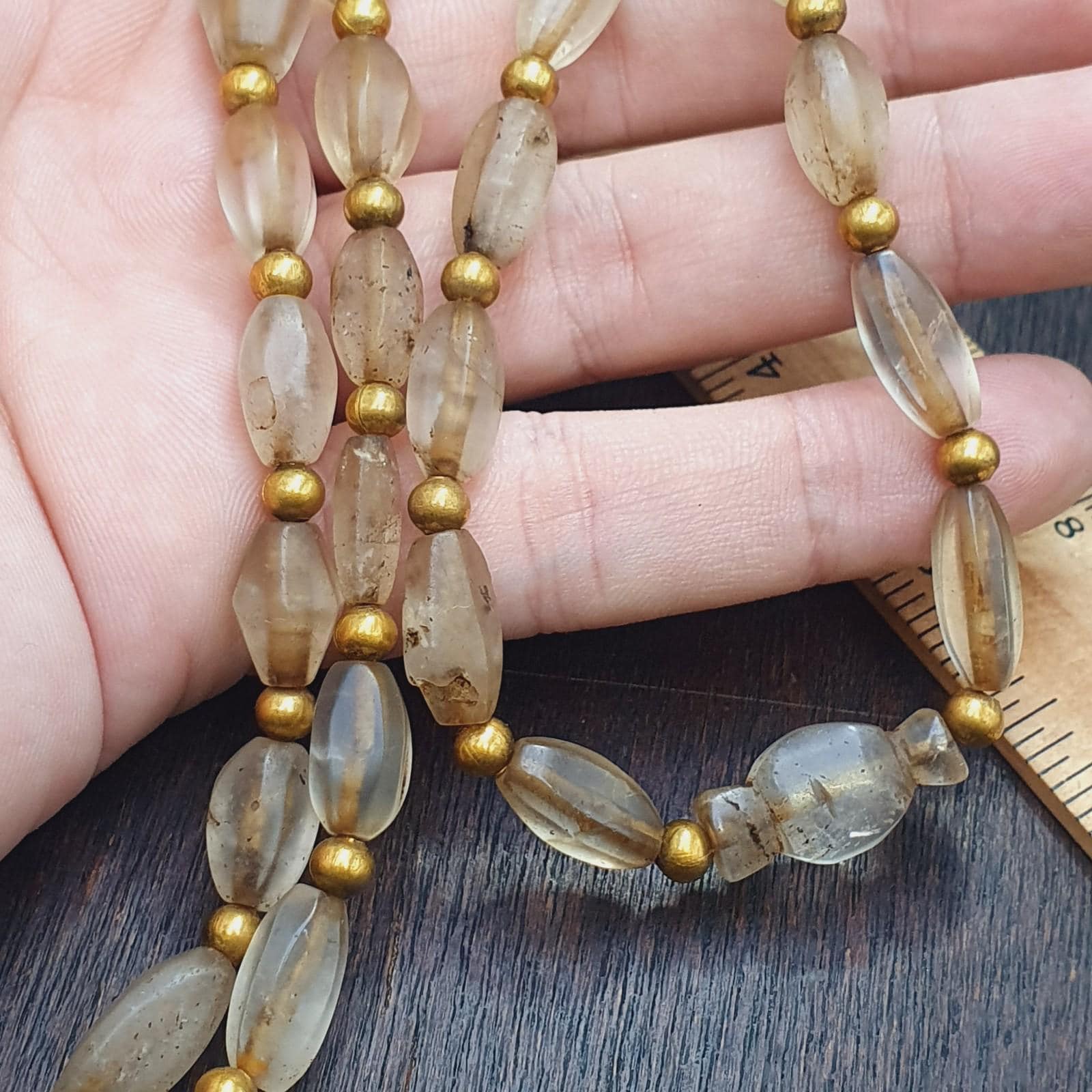 Tibetan quartz beads necklace himalayan healing crystal for meditation & energy