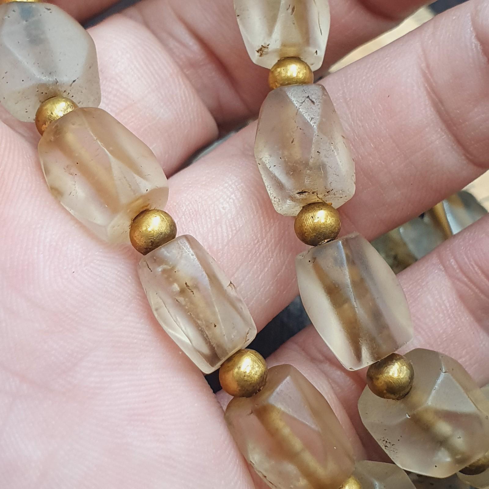 Tibetan quartz beads necklace – antique himalayan rosary for meditation & energy