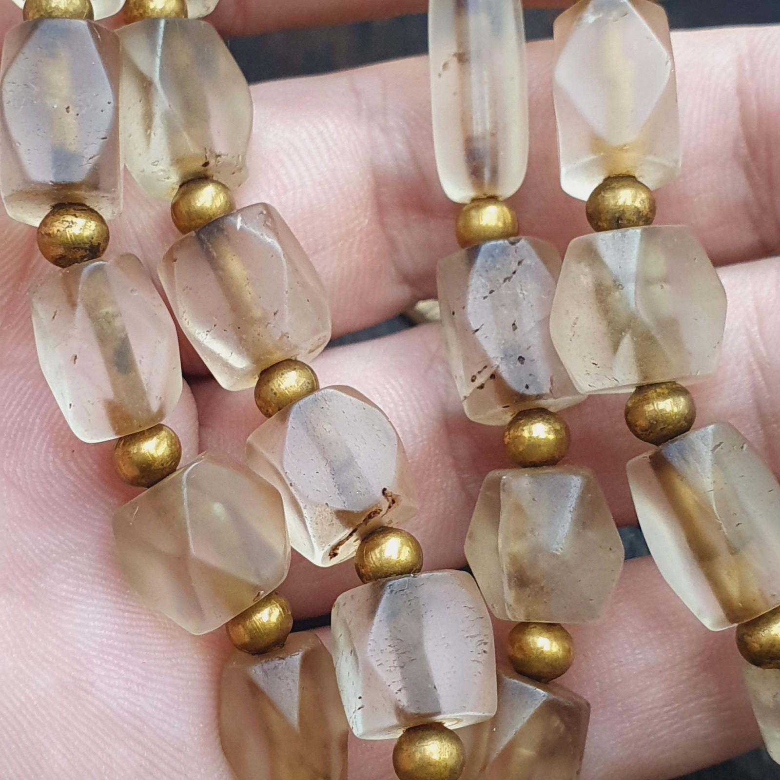 Tibetan quartz beads necklace – antique himalayan rosary for meditation & energy