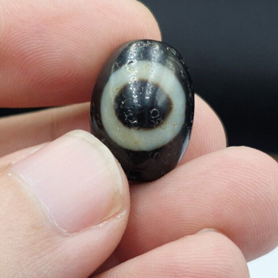 Lot 5 old antique himalayan tibetan dragon 1 eye dzi amulet bead #my5