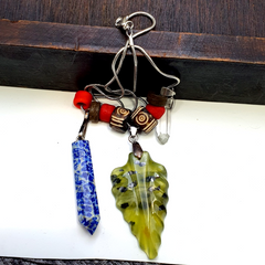 Amazing Pendants Lapis lazuli, Jade, Quartz hand carved Pendants necklace