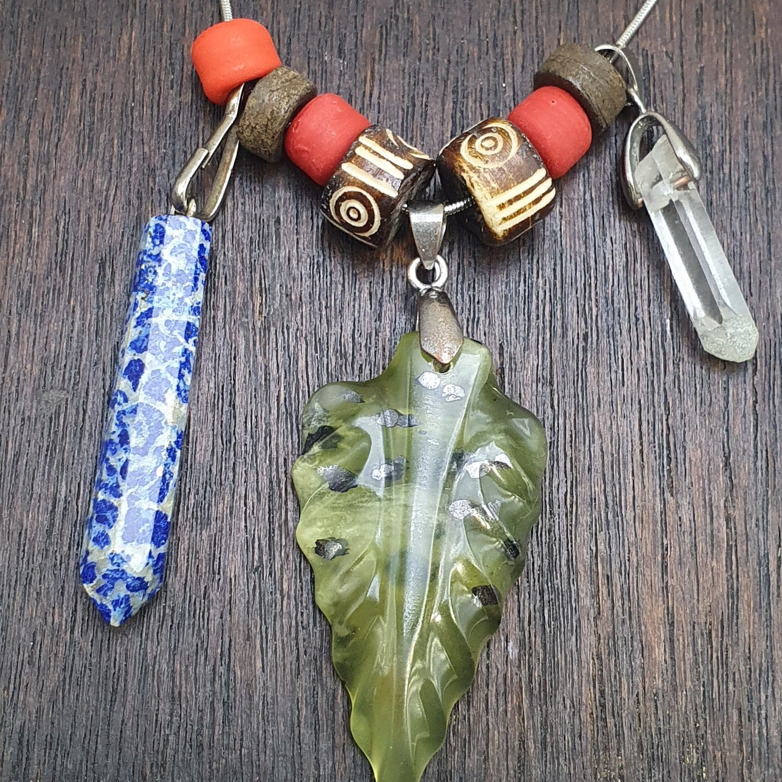 Amazing Pendants Lapis lazuli, Jade, Quartz hand carved Pendants necklace