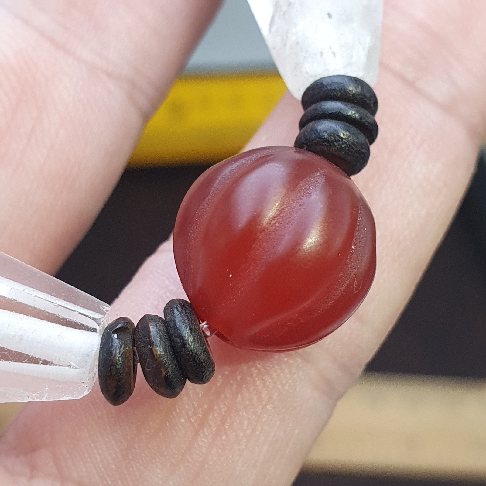 Himalayan Tibetan Carnelian and  Himalayan Quartz Healing Bracelet