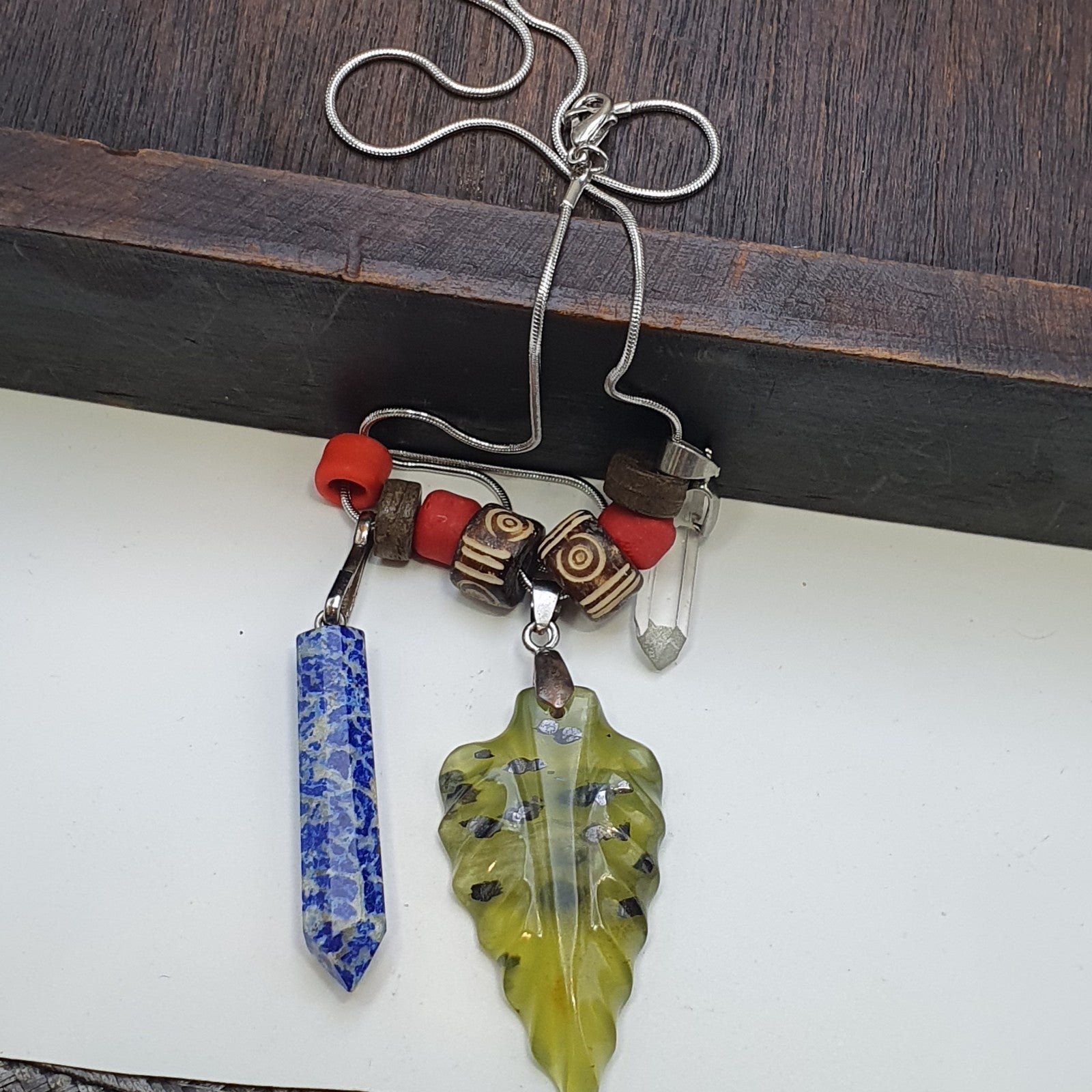 Amazing Pendants Lapis lazuli, Jade, Quartz hand carved Pendants necklace