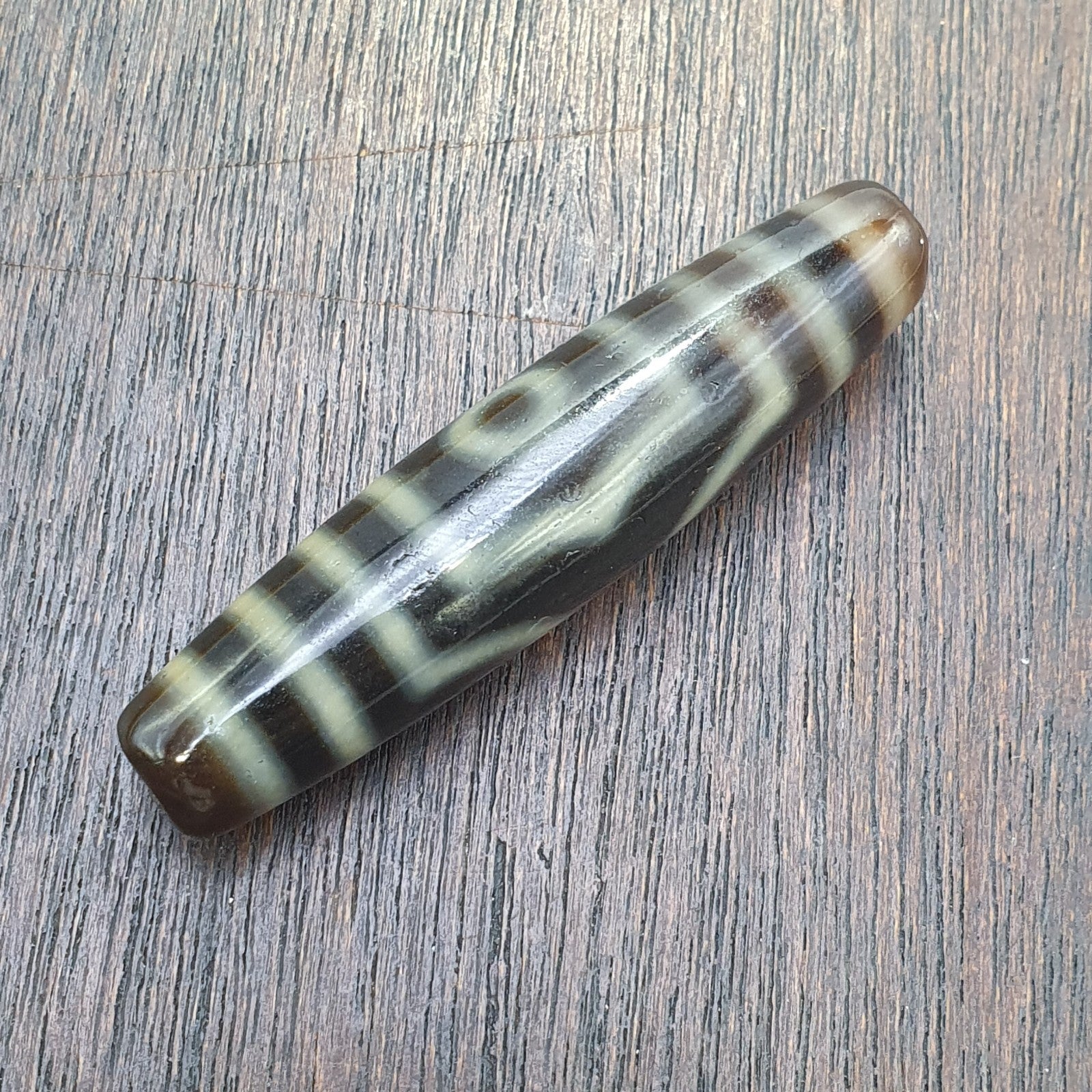 3 Unique Eyes Patterns Tibetan Old Agate Dzi Bead Protective Amulet Pendant