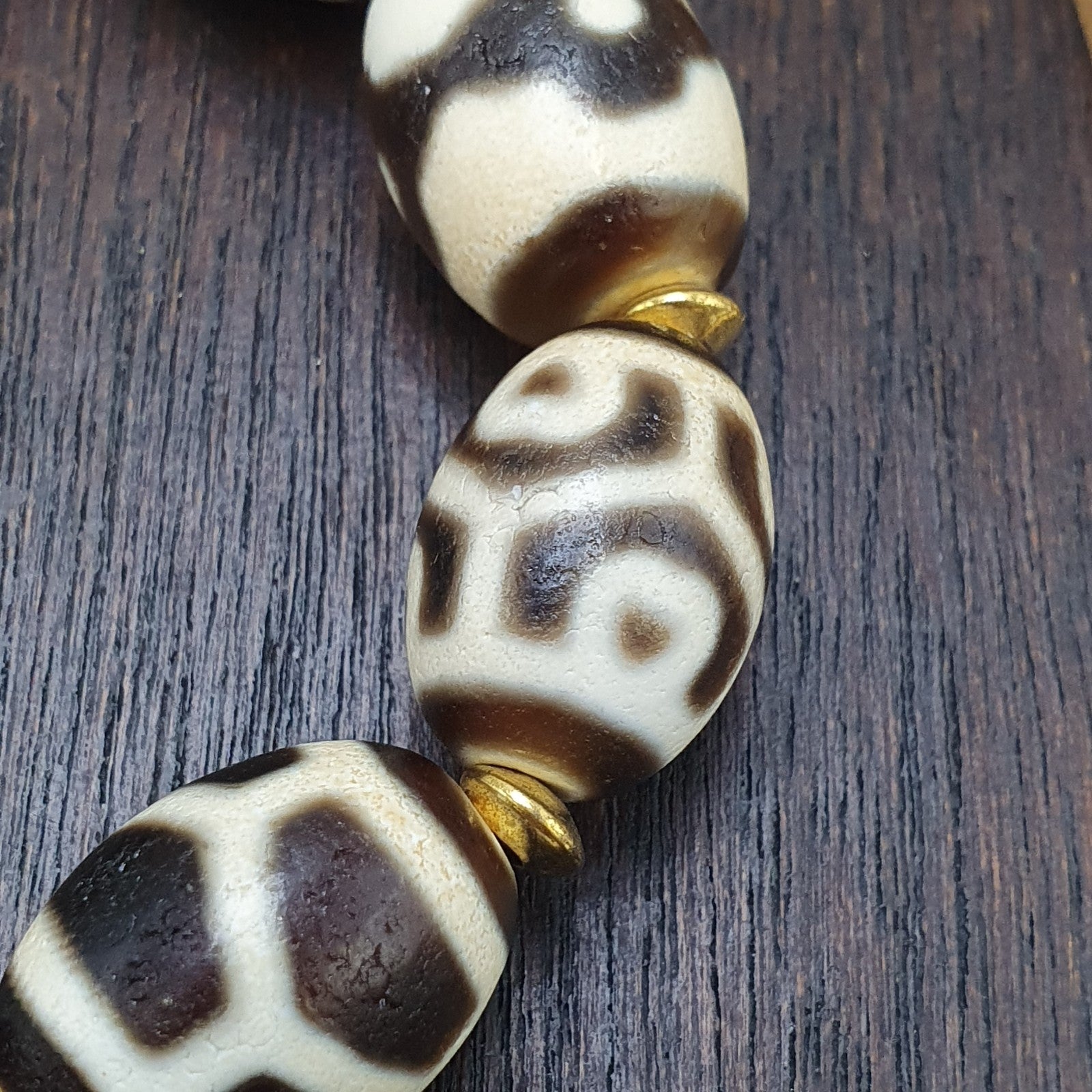 Unique Tibetan Old  Agate Dzi Eye Beads Protective  Bracelets Amulet Pendant