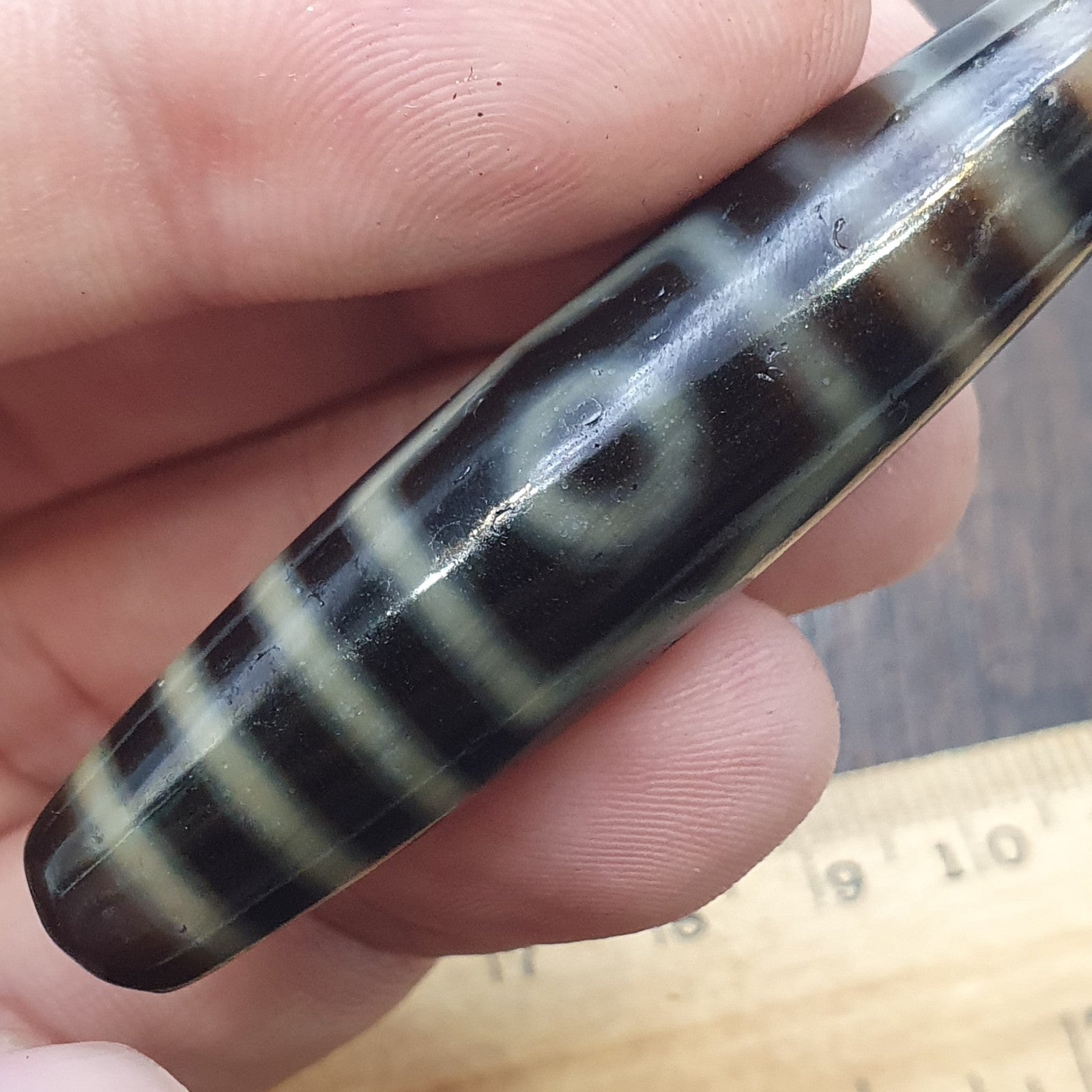 3 Unique Eyes Patterns Tibetan Old Agate Dzi Bead Protective Amulet Pendant