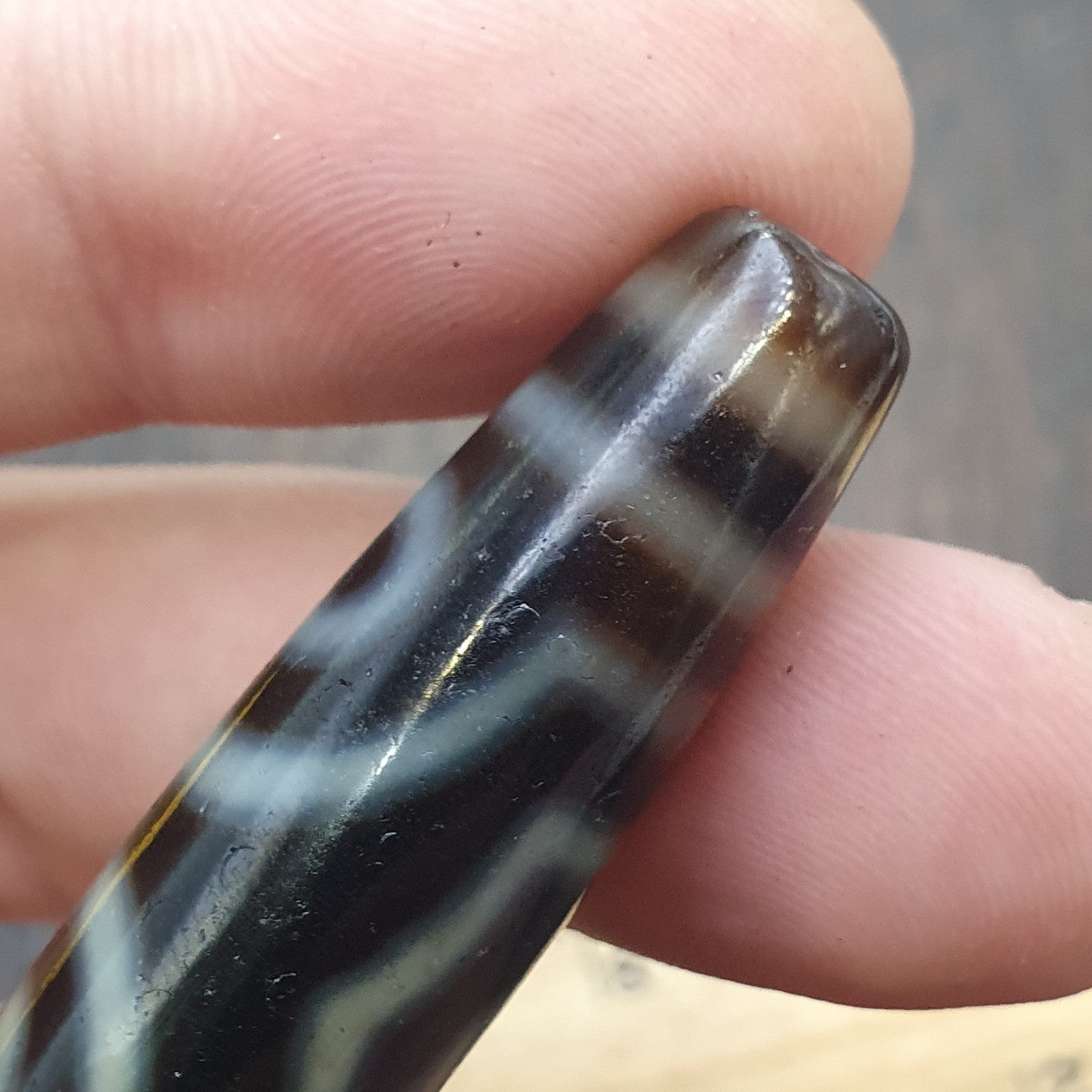 3 Unique Eyes Patterns Tibetan Old Agate Dzi Bead Protective Amulet Pendant