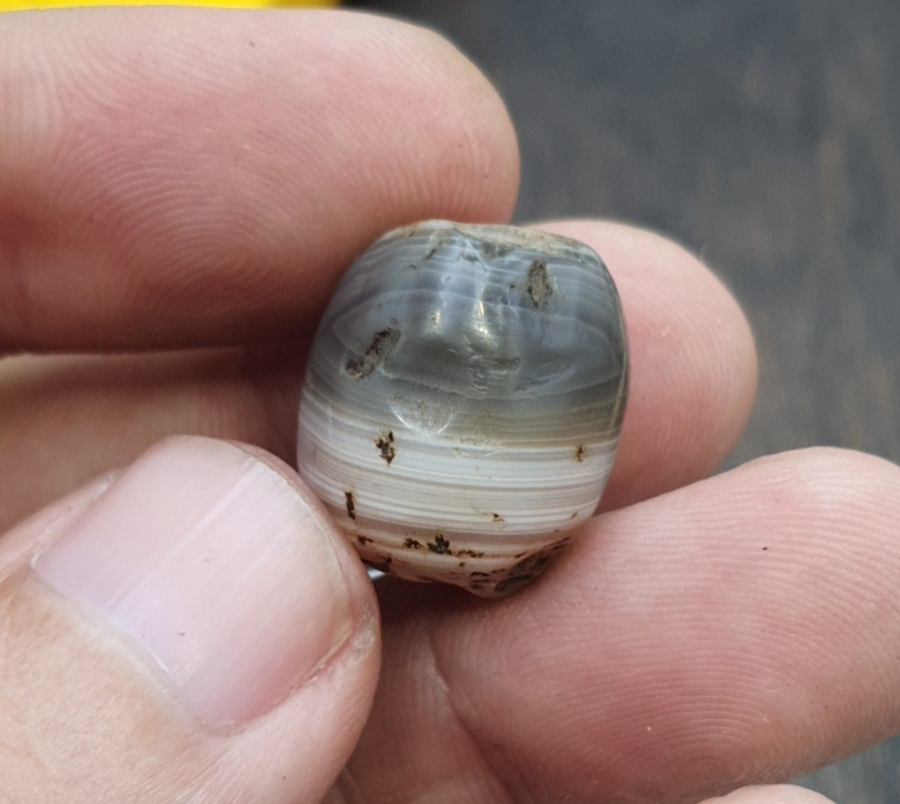 Ancient Middle eastern Yemeni African agate bead 1000+ years old