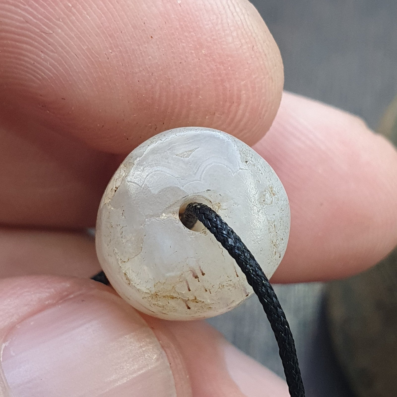 Ancient Blood Spots Rare Eyes pattern Yemeni African agate bead 2000+ years old