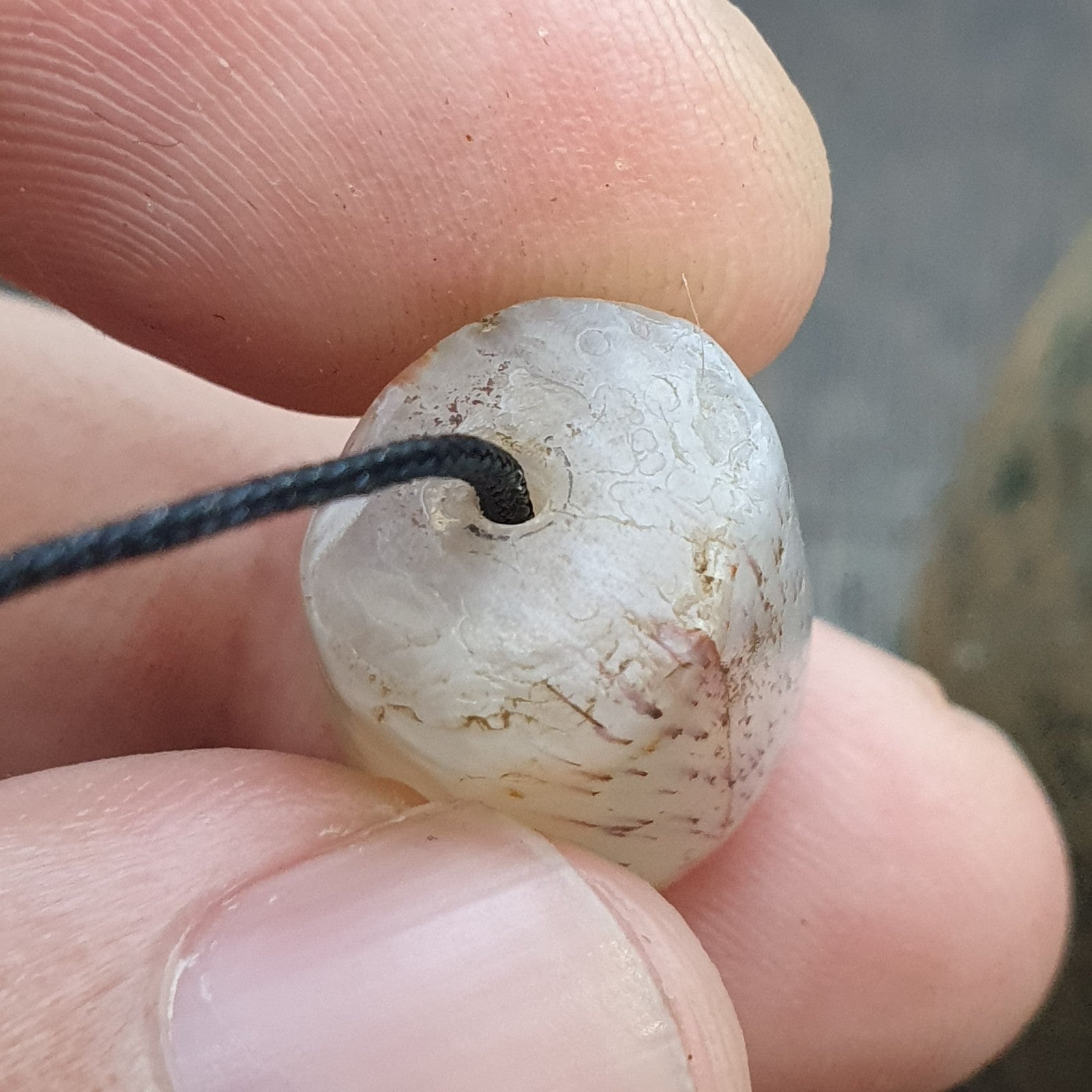 Ancient Blood Spots Rare Eyes pattern Yemeni African agate bead 2000+ years old