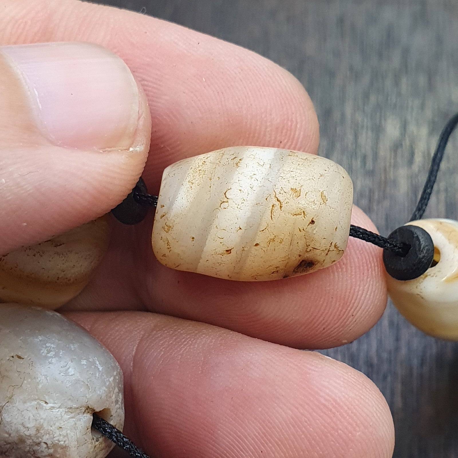 Lot 9 Ancient Middle eastern Yemeni African agate beaded Bracelet 1500+ y old