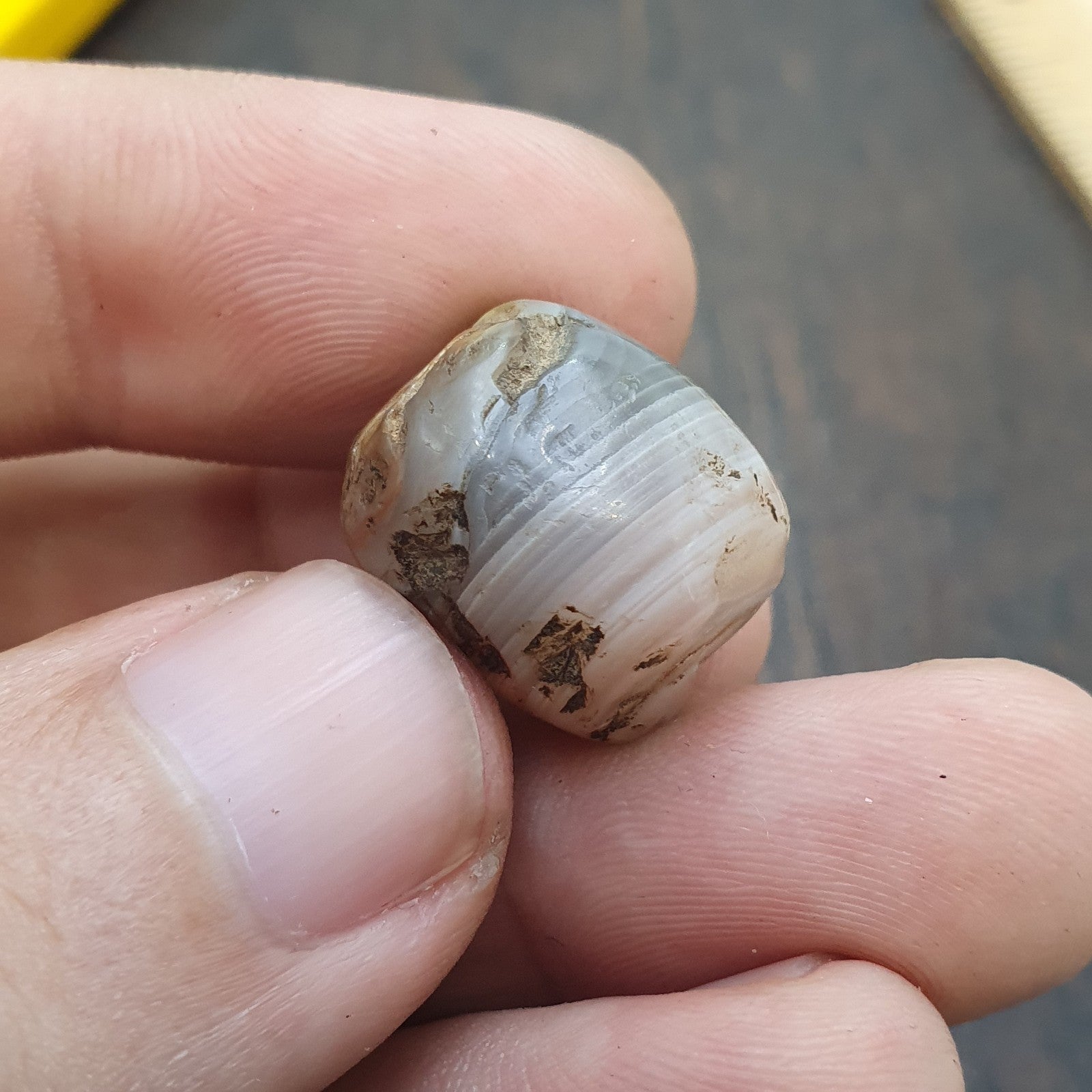 Ancient Middle eastern Yemeni African agate bead 1000+ years old