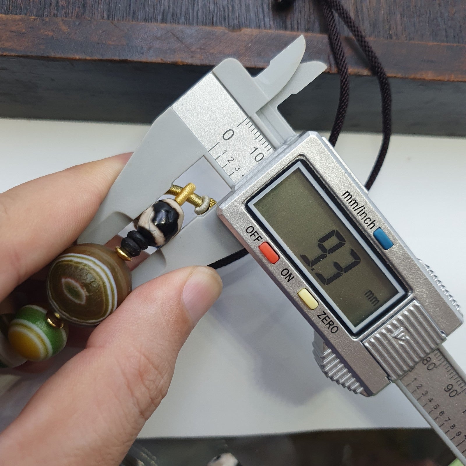 Mongolia Gobi Desert Eyes Agate & Tibetan Dzi Agate Beads Necklace