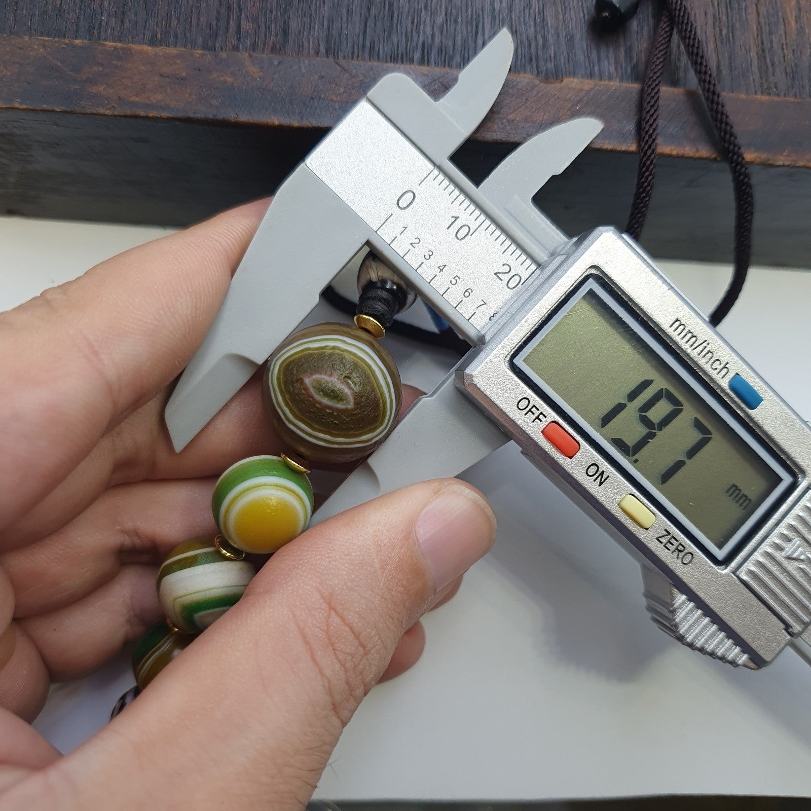 Mongolia Gobi Desert Eyes Agate & Tibetan Dzi Agate Beads Necklace