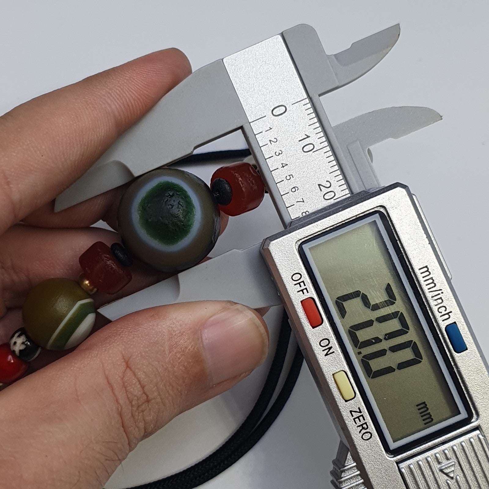 Natural Mongolia Gobi Eyes Agate & Tibetan Carnelian Stone Bead Necklace