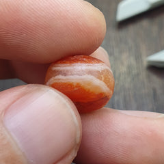 Antique ancient Yemeni Middle eastern Red agate stone bead amulet