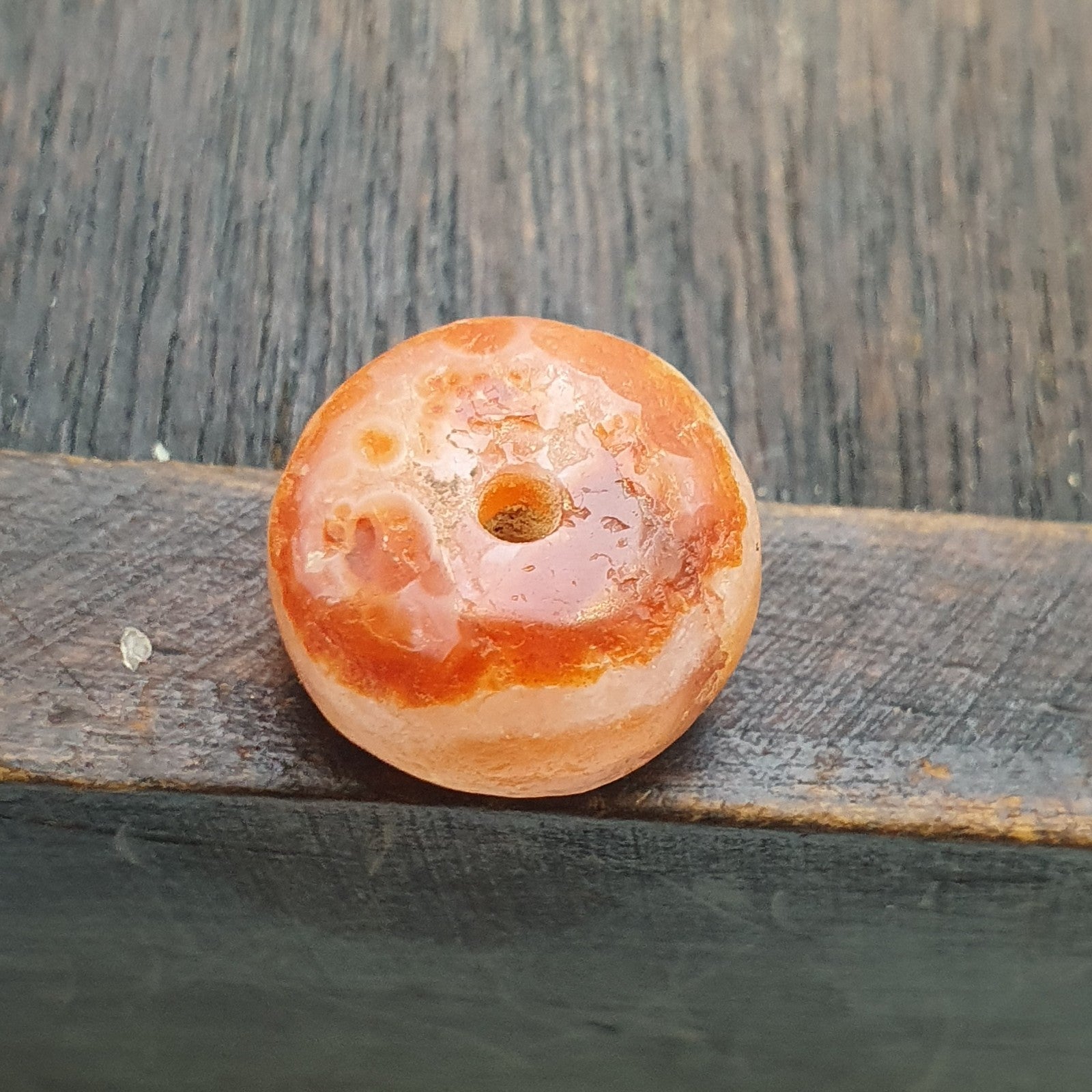 Antique ancient Yemeni Middle eastern Red agate stone bead amulet