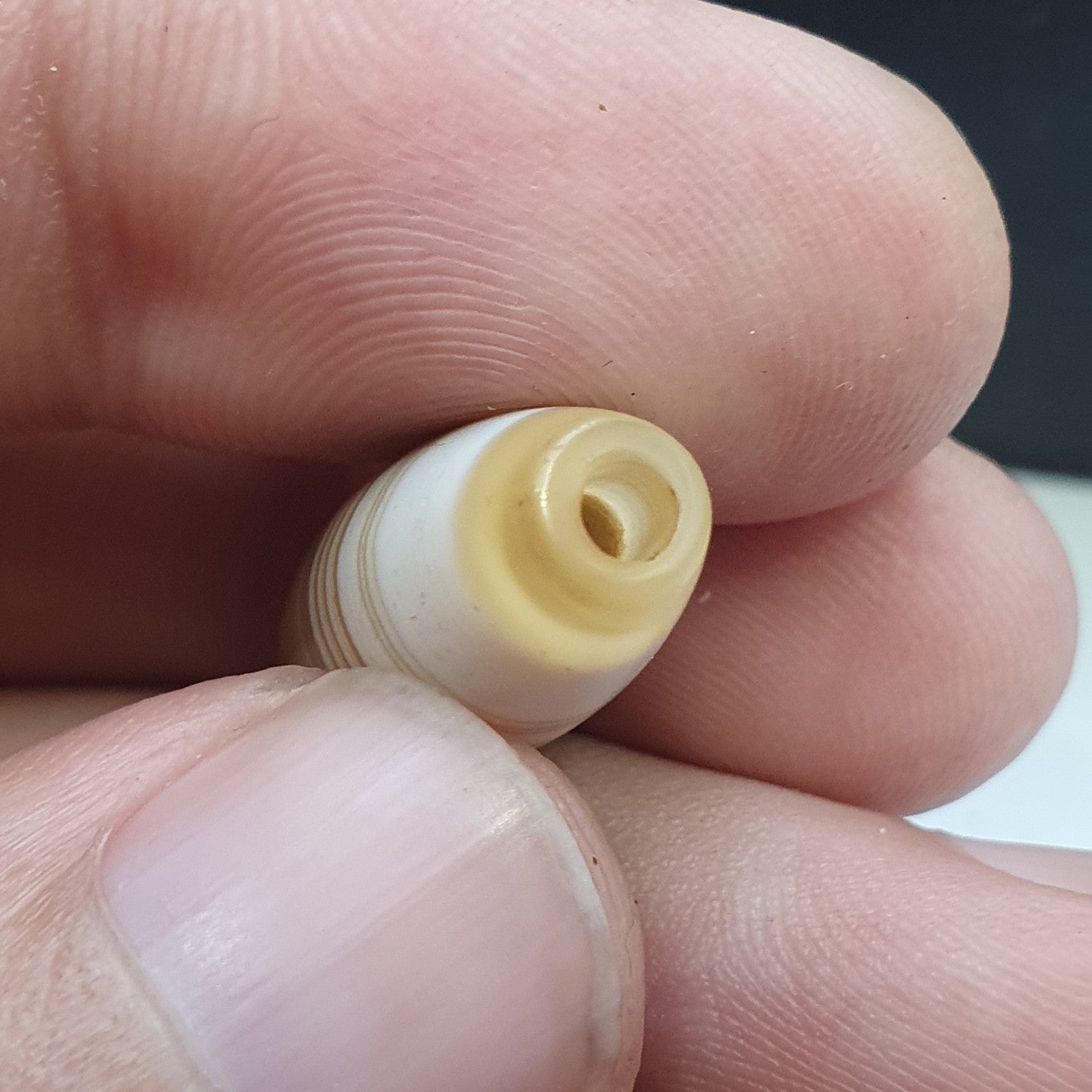 Antique ancient Yemeni Middle eastern Yellow agate stone bead amulet