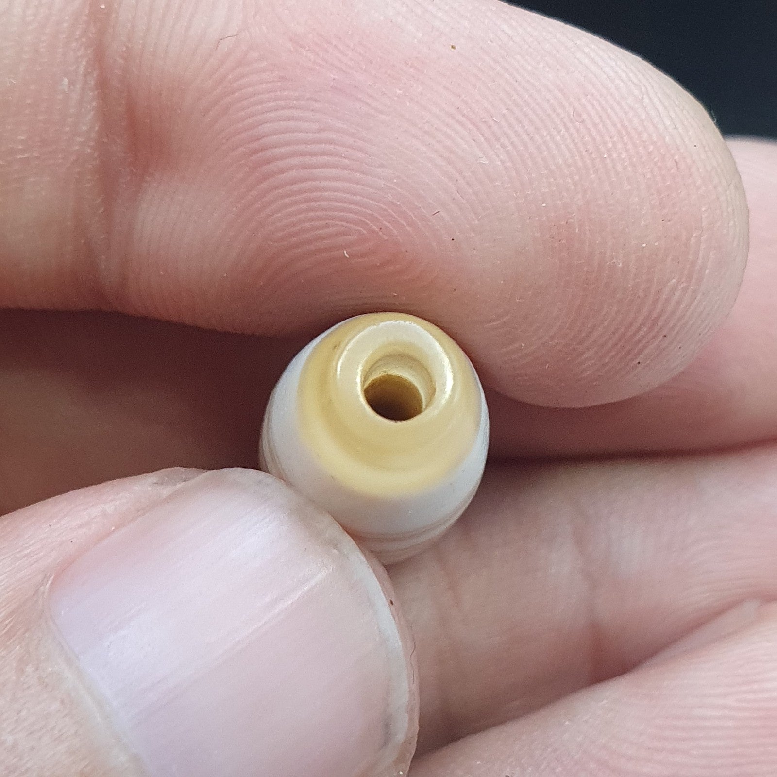 Antique ancient Yemeni Middle eastern Yellow agate stone bead amulet