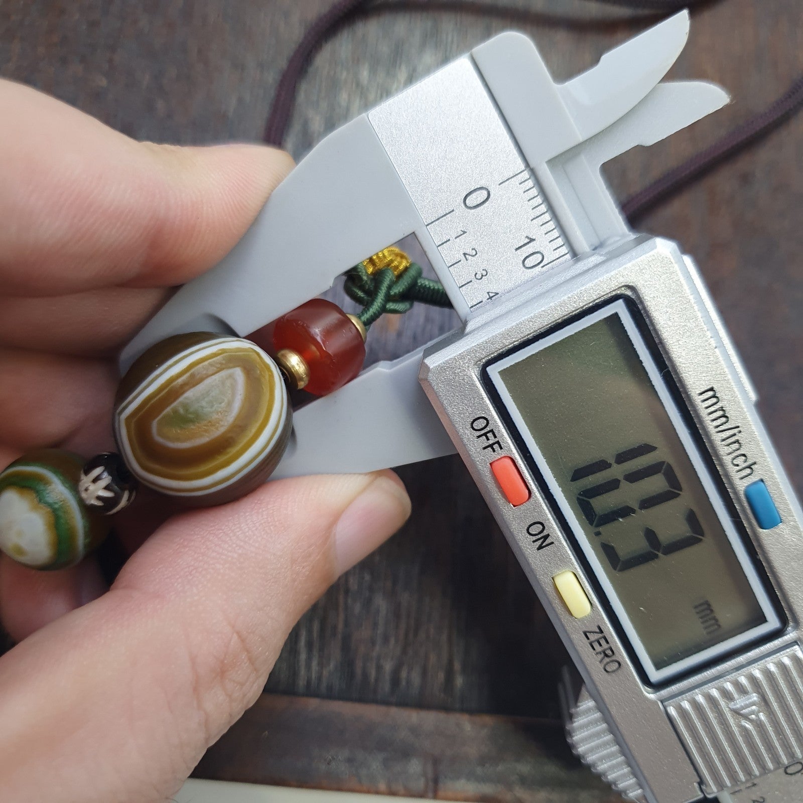 Natural Mongolia Gobi Eyes Agate & Tibetan Dzi Agate Carnelian Bead Necklace