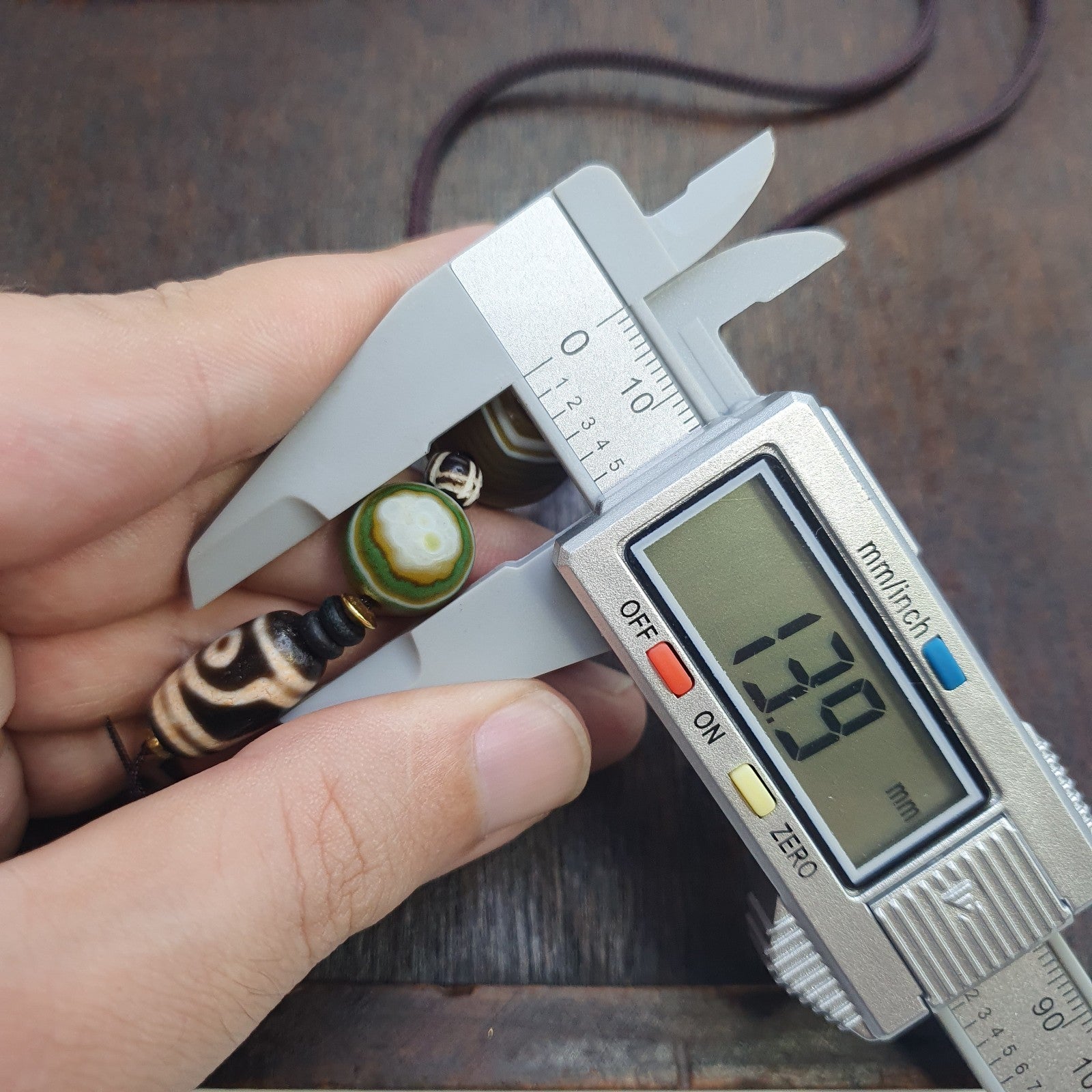 Natural Mongolia Gobi Eyes Agate & Tibetan Dzi Agate Carnelian Bead Necklace