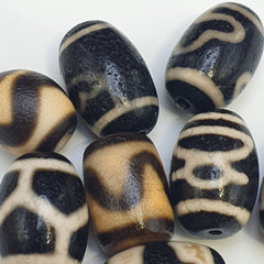 Lot 8 Tibetan dzi bead old amulet Agate Vintage Tibet pendant Necklace