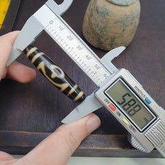 3 eyes vintage old himalayan indo tibetan rare patterns eye dzi amulet beads