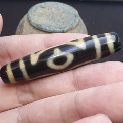 3 eyes vintage old himalayan indo tibetan rare patterns eye dzi amulet beads