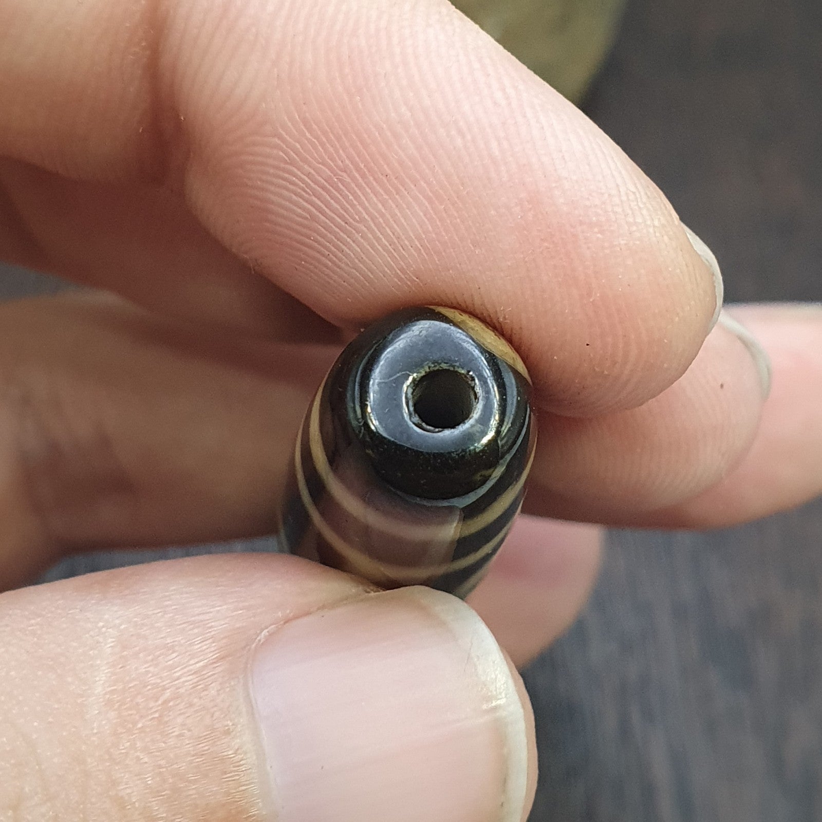 3 eyes vintage old himalayan indo tibetan rare patterns eye dzi amulet beads