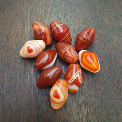 Himalayan red agate Beads Lot – Tibetan carnelian beads, Eye Agate Beads