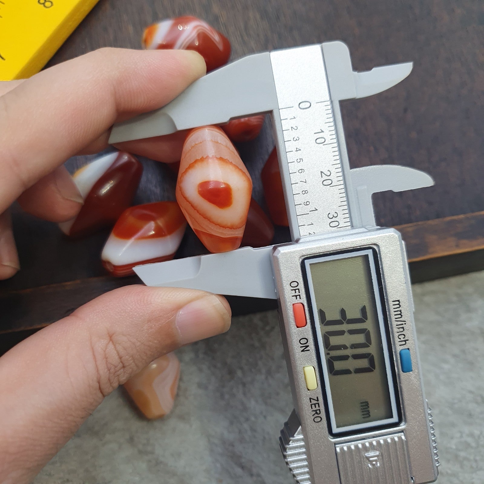 Himalayan red agate Beads Lot – Tibetan carnelian beads, Eye Agate Beads