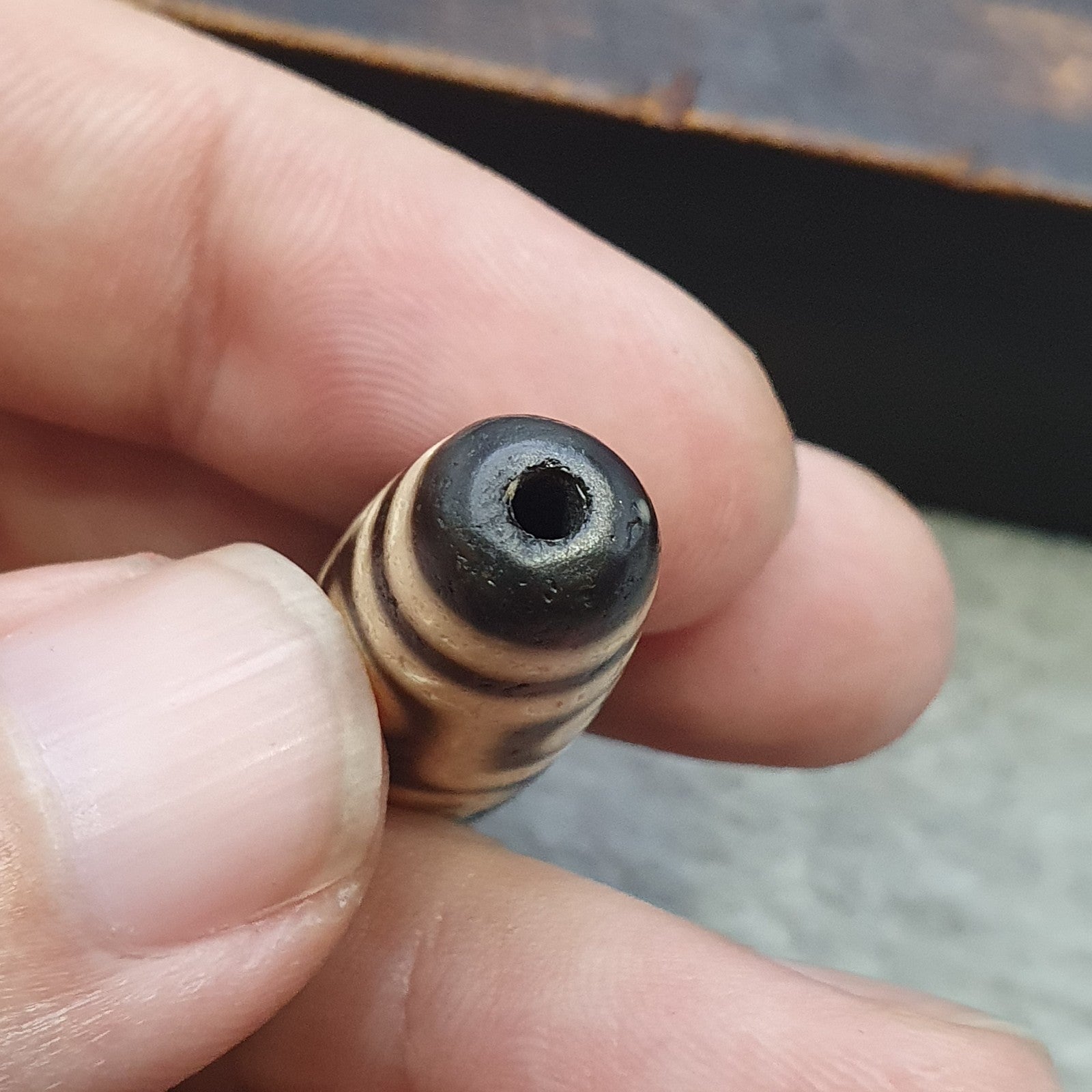 9 Eyes Pattern Black Tibetan Agate Dzi  Bead Amulet Necklace