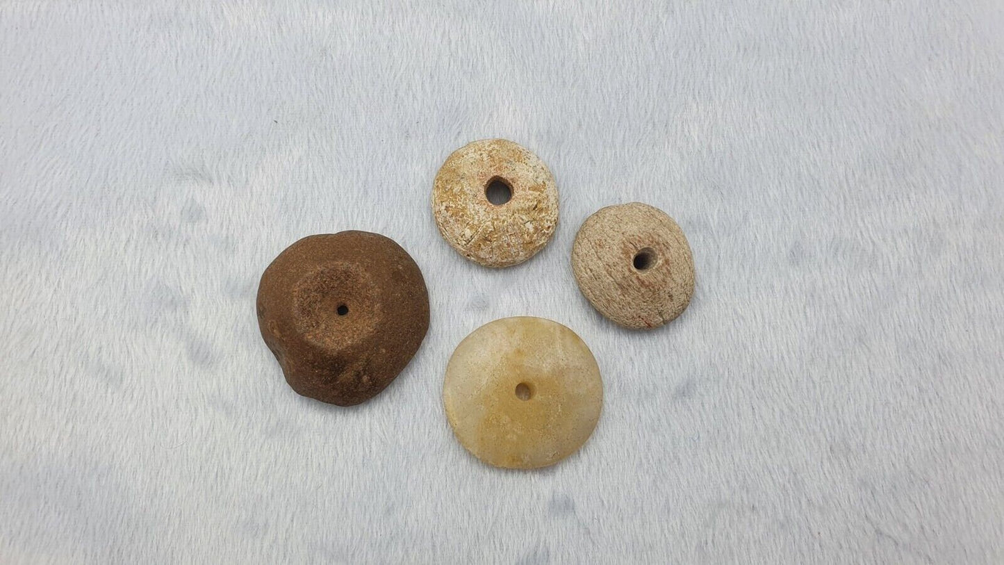Authentic 4 pcs ancient beads from primarily classical roman period