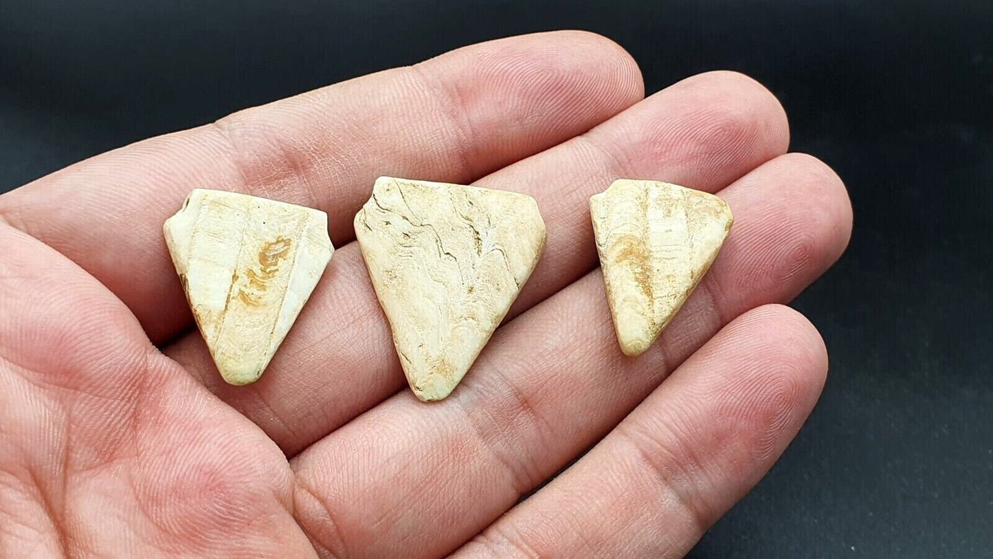 Authentic 3 pcs ancient beads pendants, amulets