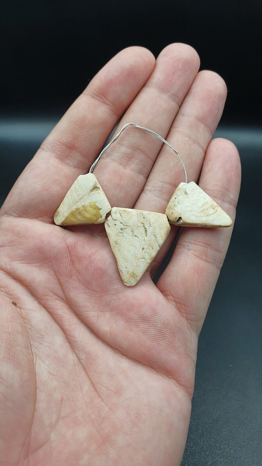 Authentic 3 pcs ancient beads pendants, amulets