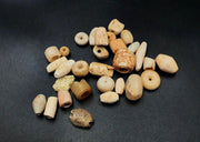 Lot of 30 ancient  agate beads and crystal beads  2500 bc-300 ad,