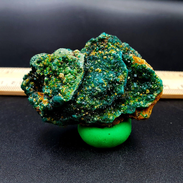 Natural dioptase rare crystal emerald green color specimen 37.8 grams  congo