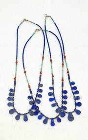 Lapis lazuli with turquoise ancient afghani roman greek jewelry necklace