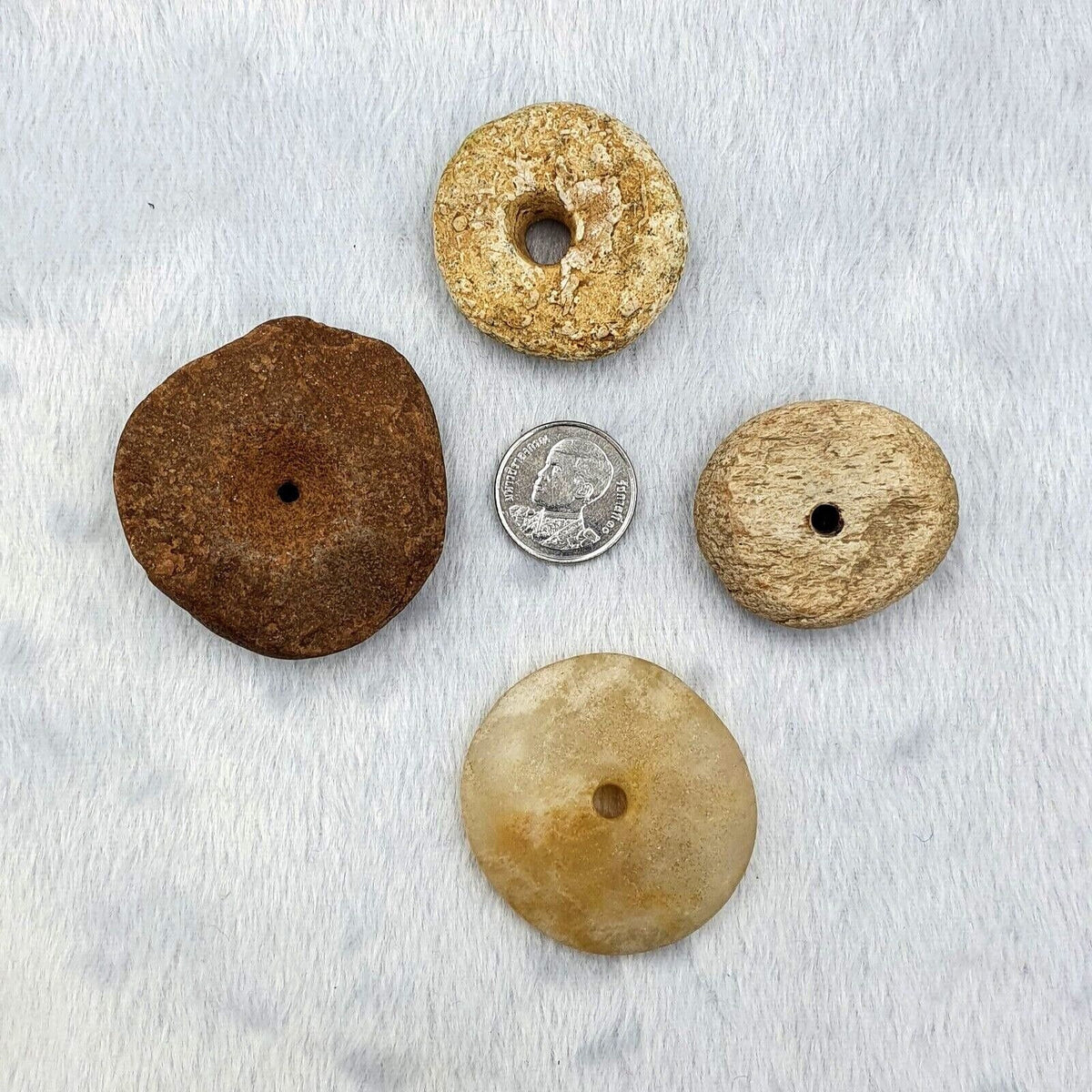 Authentic 4 pcs ancient beads from primarily classical roman period