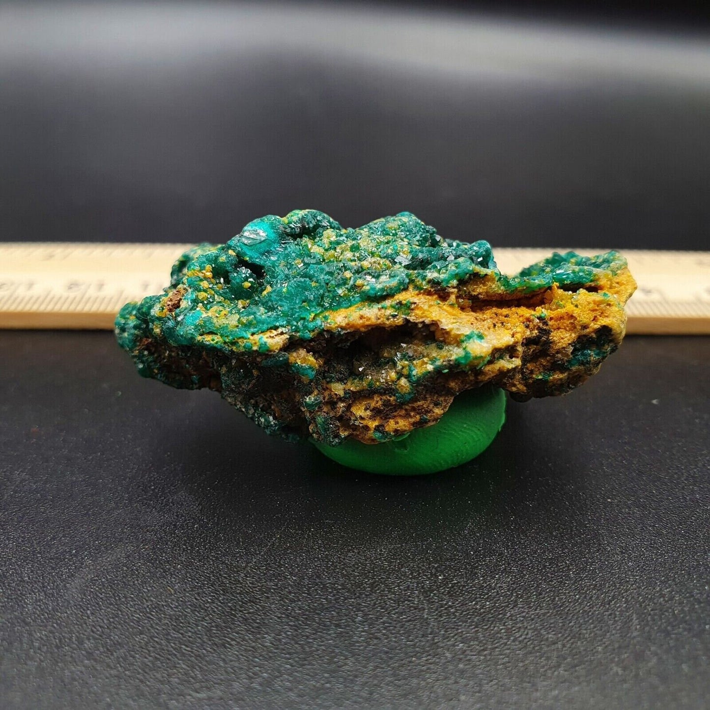 Natural dioptase rare crystal emerald green color specimen 37.8 grams  congo