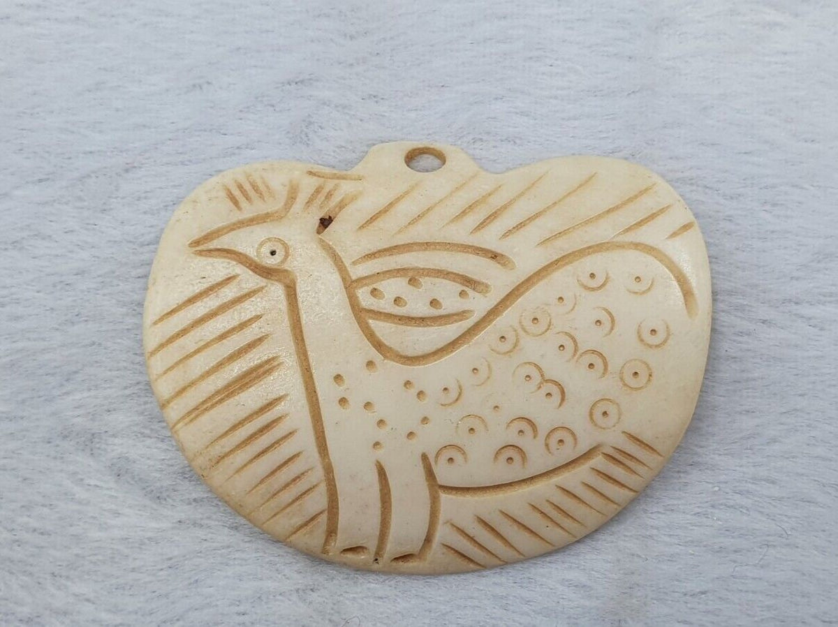 Circa 100ad Viking Era Nordica Bone Unique Huge Engraving Pendant