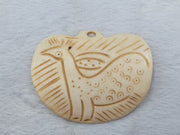 Circa 100ad viking era nordica bone unique huge engraving pendant