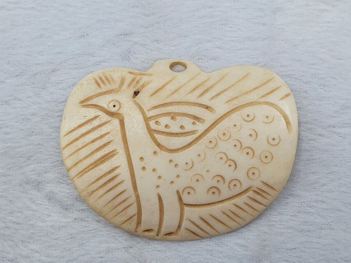 Circa 100ad Viking Era Nordica Bone Unique Huge Engraving Pendant