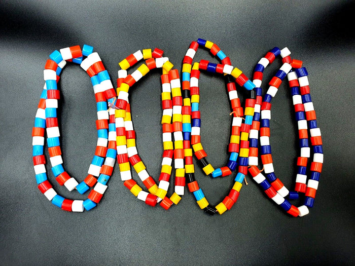 Vintage Multi Color Glass Beads: 4 Strand Mix