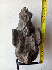 1700er Jahre alte alte handgeschnitzte seltene Pferdefigur aus Holz 